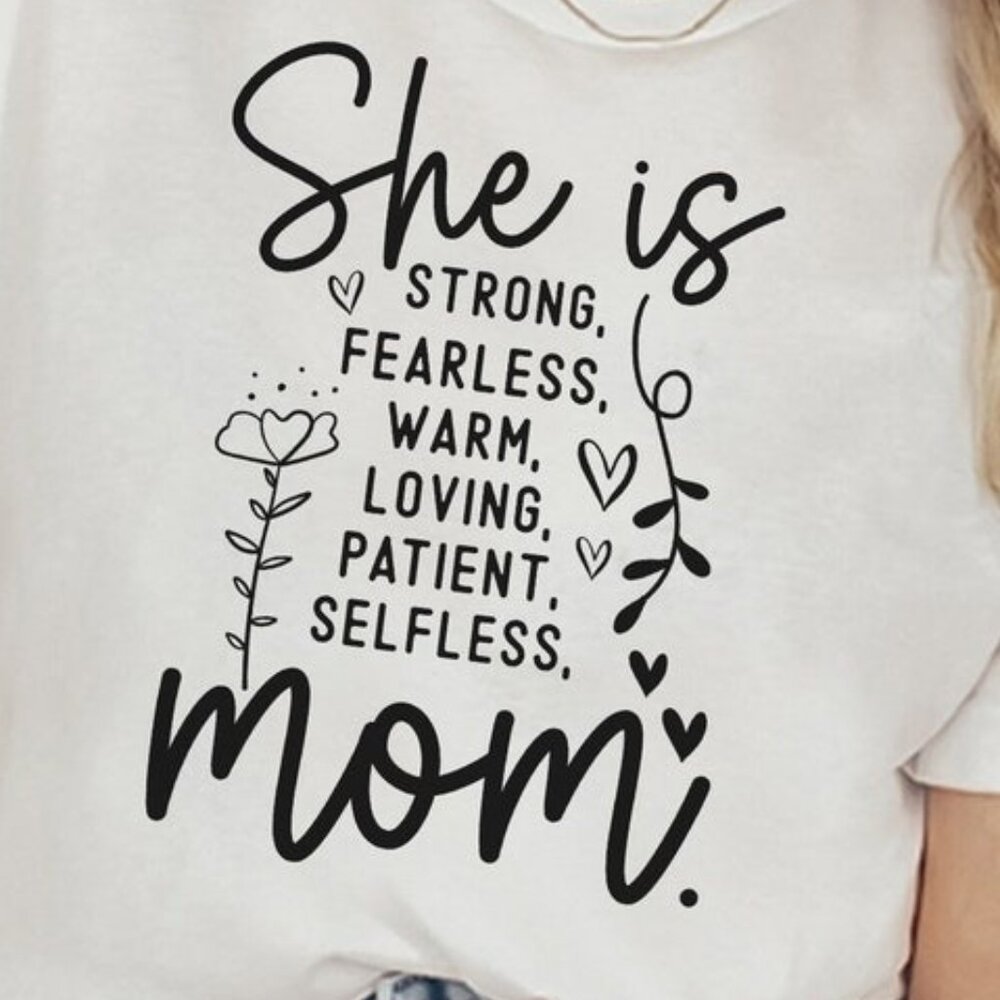 She is Mom Shirt, Blessed Mom Graphics Shirt - Picture 2 of 3